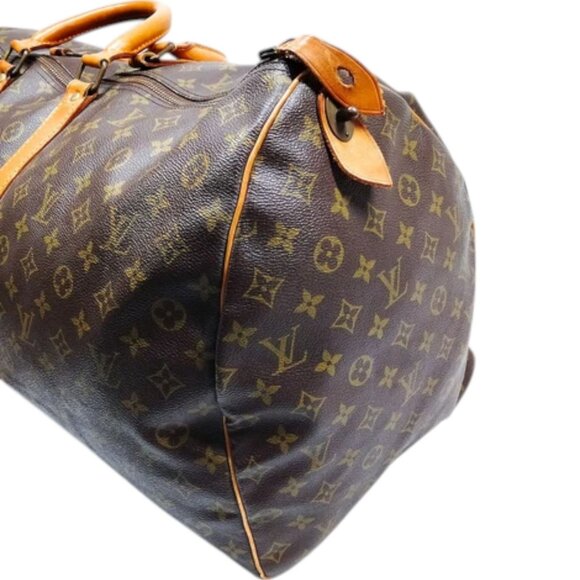 009380BU (S6) Louis Vuitton Travel Bag Keepall 60 Brown Monogram - Picture 4 of 9